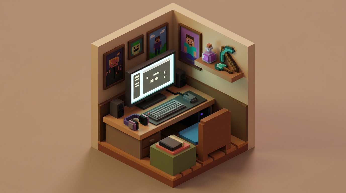 Bureau Minecraft Setup Gaming : Le Guide Ultime pour Fans de Blocs